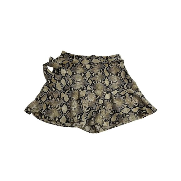 Zara Basic Snakeskin Skirt in Cream Black - Picture 1 of 5
